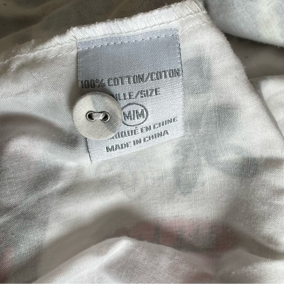 Suzy Shier White Sleeveless Floral Spring/Summer 100% Cotton Dress Size M - Picture 11 of 13